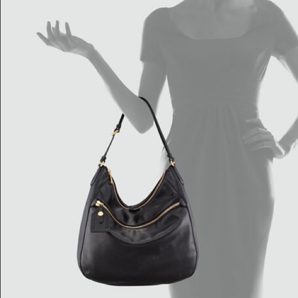 Marc By Marc Jacobs Leather NWOT Globetrotter Wild Willa Hobo Black - Picture 11 of 13